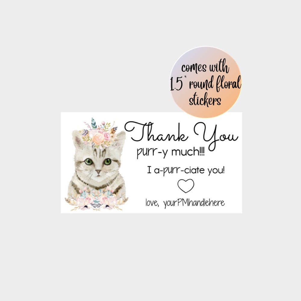 30/30 Furry Friend Thank You Package Inserts - Picture 1 of 2